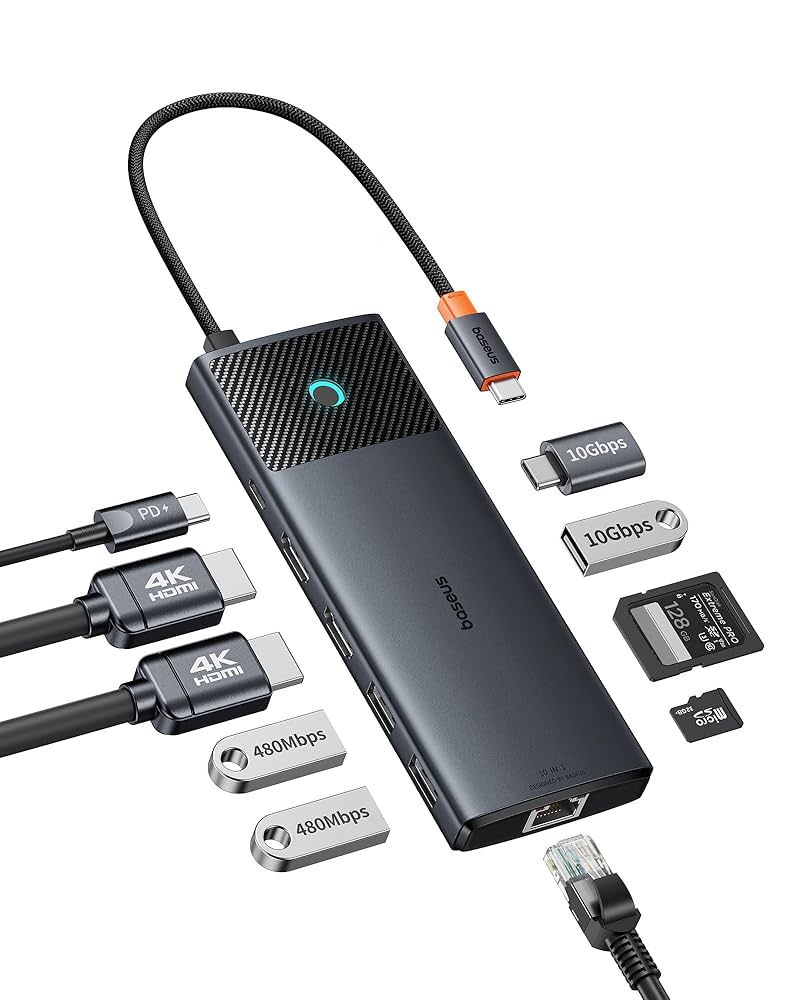 Baseus スマート･ステーション ドッキングステーション Amazon.com: Baseus 17 in 1 Docking Station - 3 Monitor